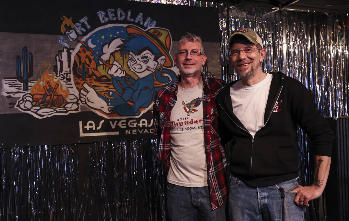 Co-owners Chris Connors and Ben Borgman pose for a portrait at Fort Bedlam coffee house in New ...