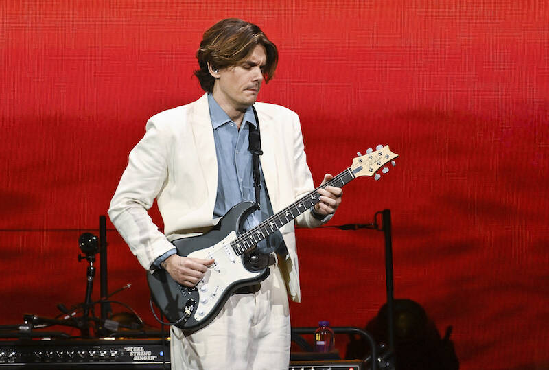 Musician John Mayer performs at Madison Square Garden during the Sob Rock Tour on Sunday, Feb. ...