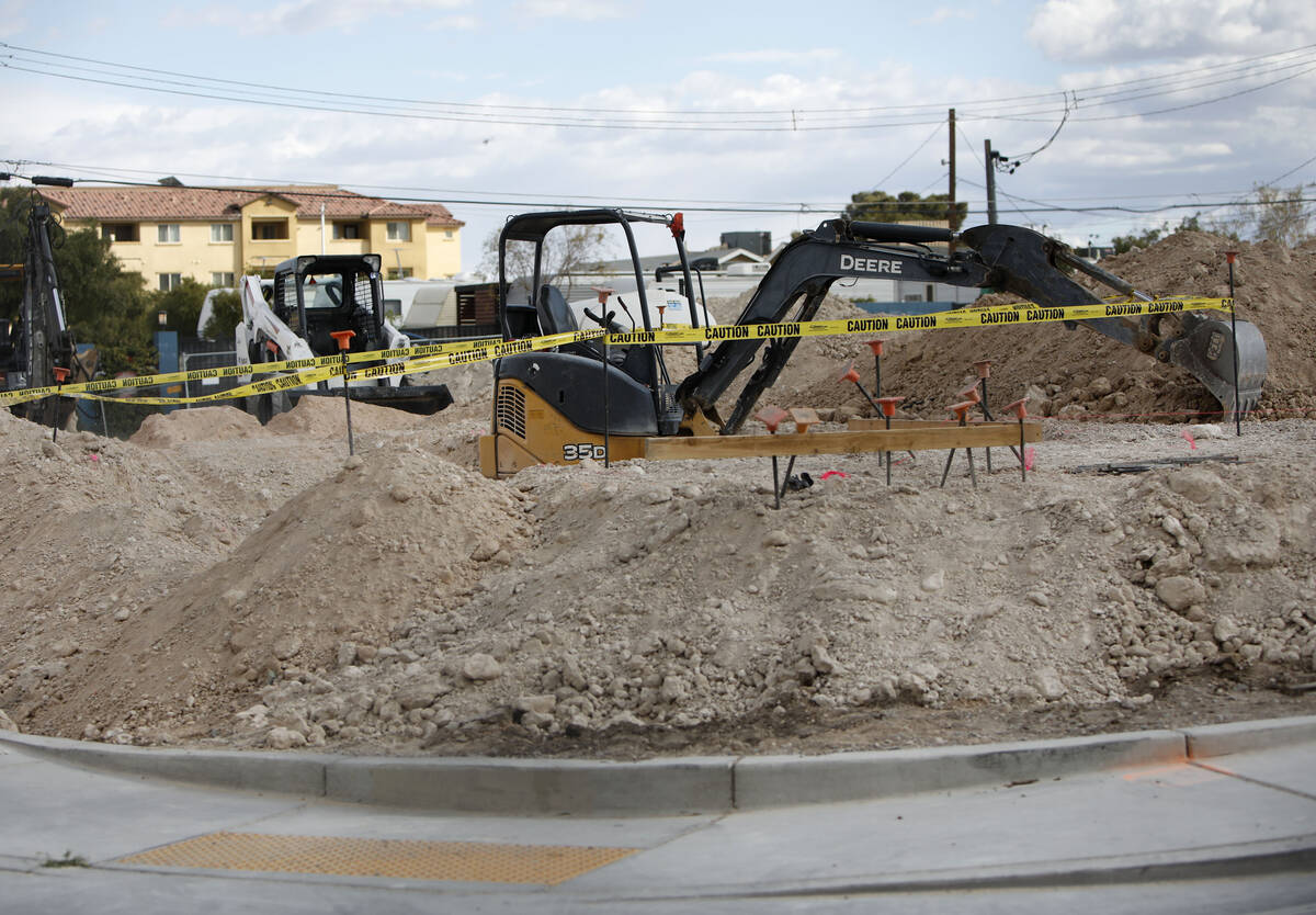 A construction site is seen at the intersection of Stewart Avenue and 11th Street, Friday, Marc ...