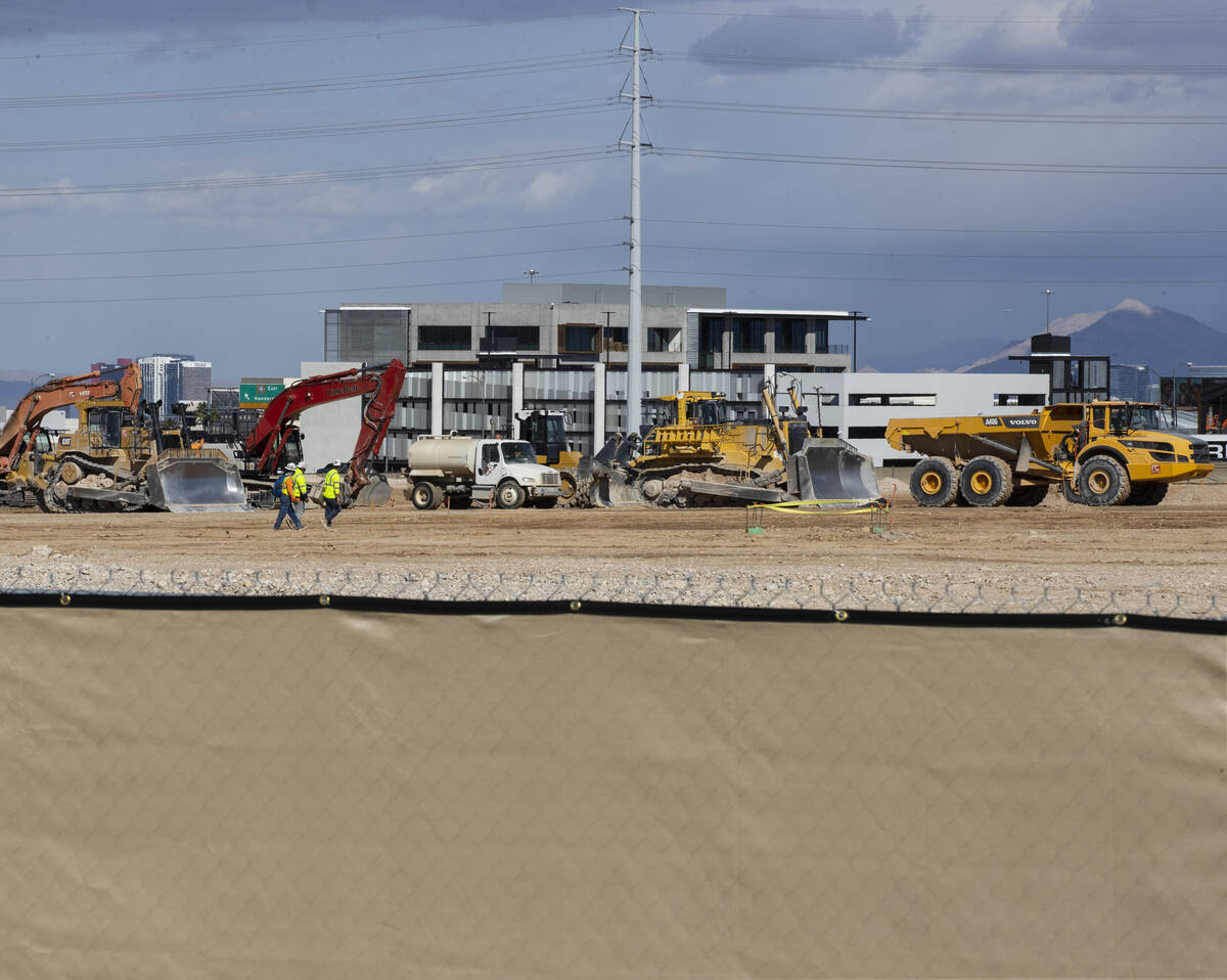 Heavy construction equipment is seen as construction is underway for new Durango hotel-casino a ...