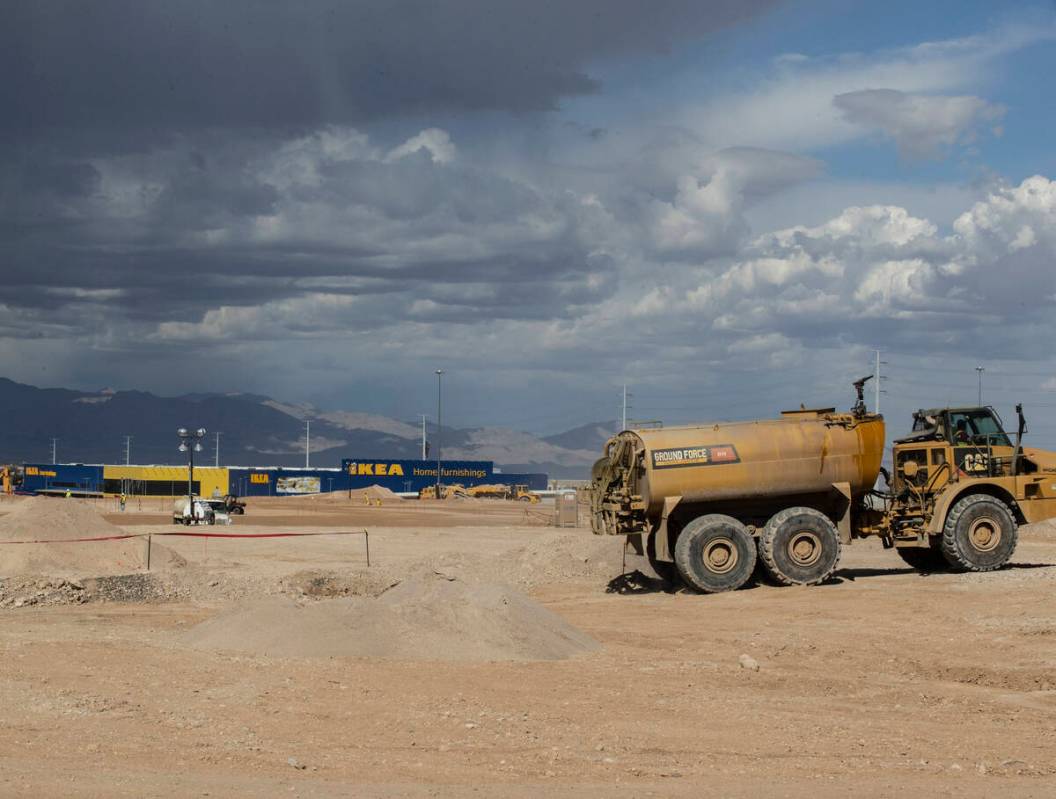 Heavy construction equipment is seen as construction is underway for new Durango hotel-casino a ...
