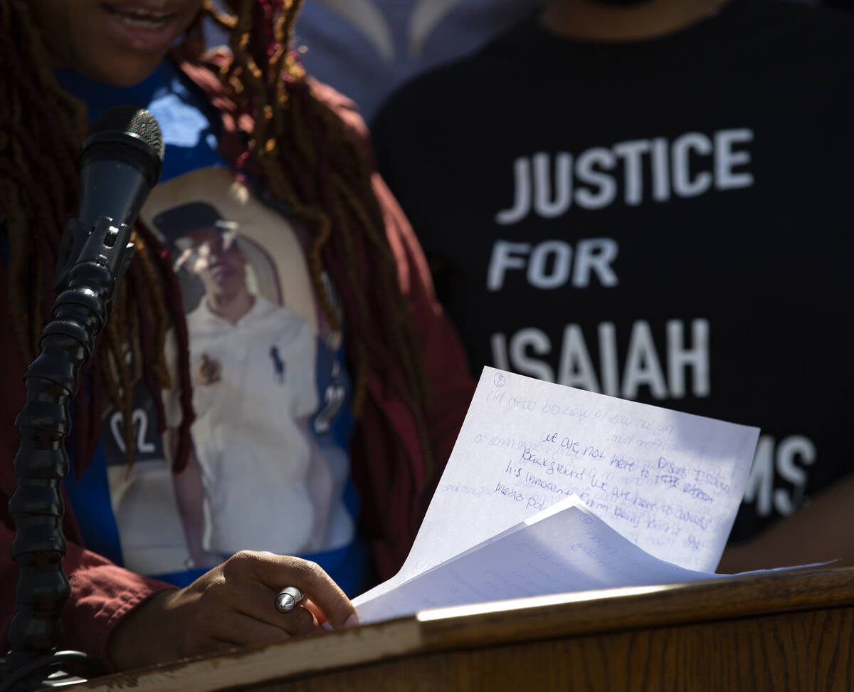 Latia Alexander, mother of Isaiah Williams, who was shot and killed by Metropolitan police on J ...