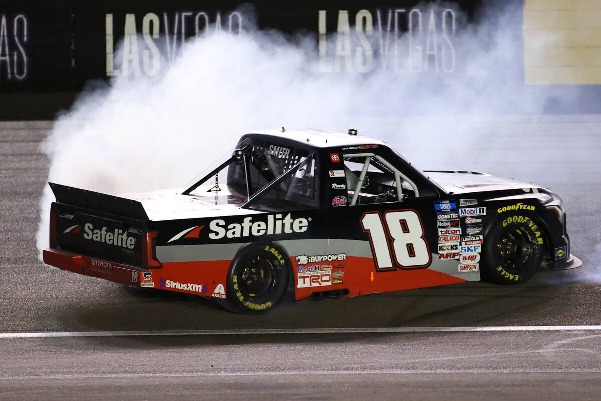 Chandler Smith powers by Zane Smith for exciting NASCAR Truck Series win