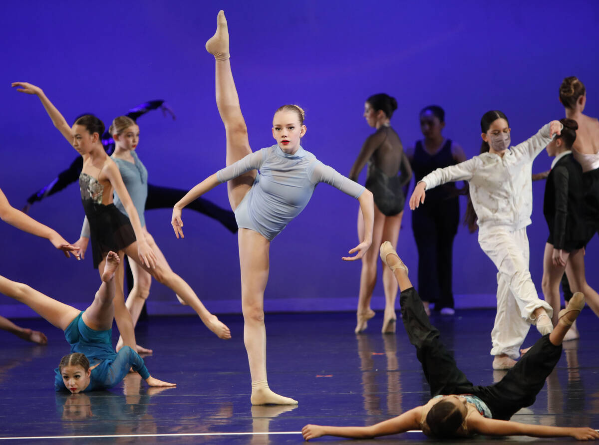 Dancers, who compete in the Junior Contemporary Competition Group 1 women ages 12-13, including ...