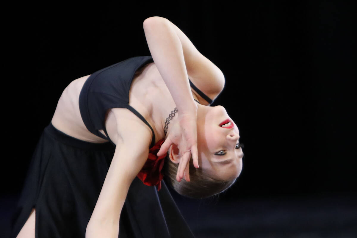 Karyna Majeroni (10) competes in the Pre-Competitive Contemporary Competition Group 1 women age ...