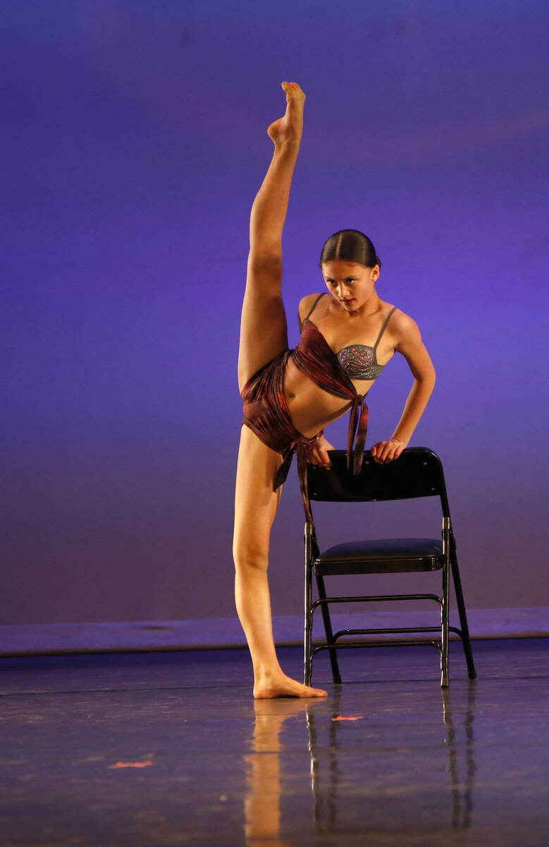 Tiara Sherman (11) competes in the Pre-Competitive Contemporary Competition Group 1 women ages ...
