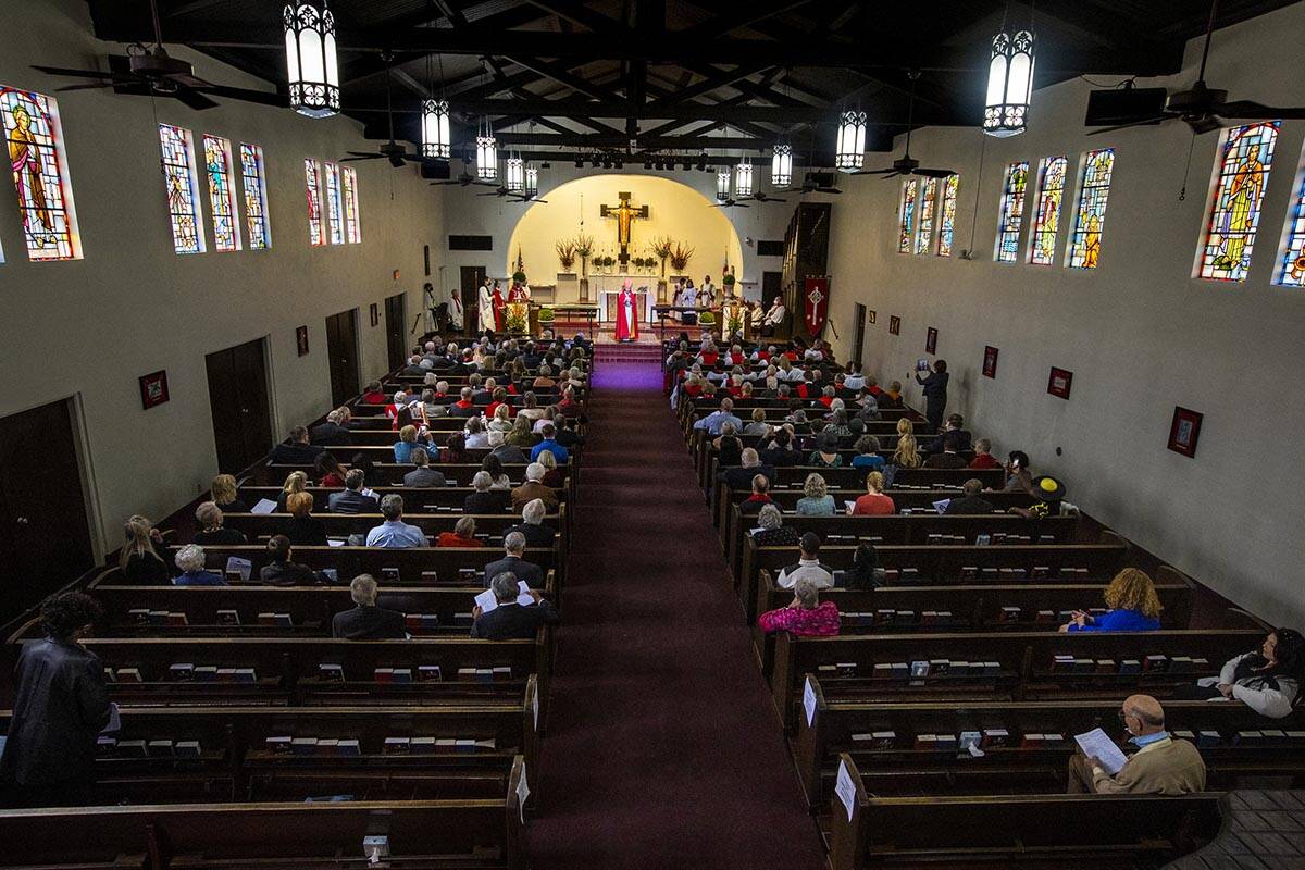 Bishop Rev. Elizabeth Bonforte Gardner addresses invited guests with thanks after consecrated t ...