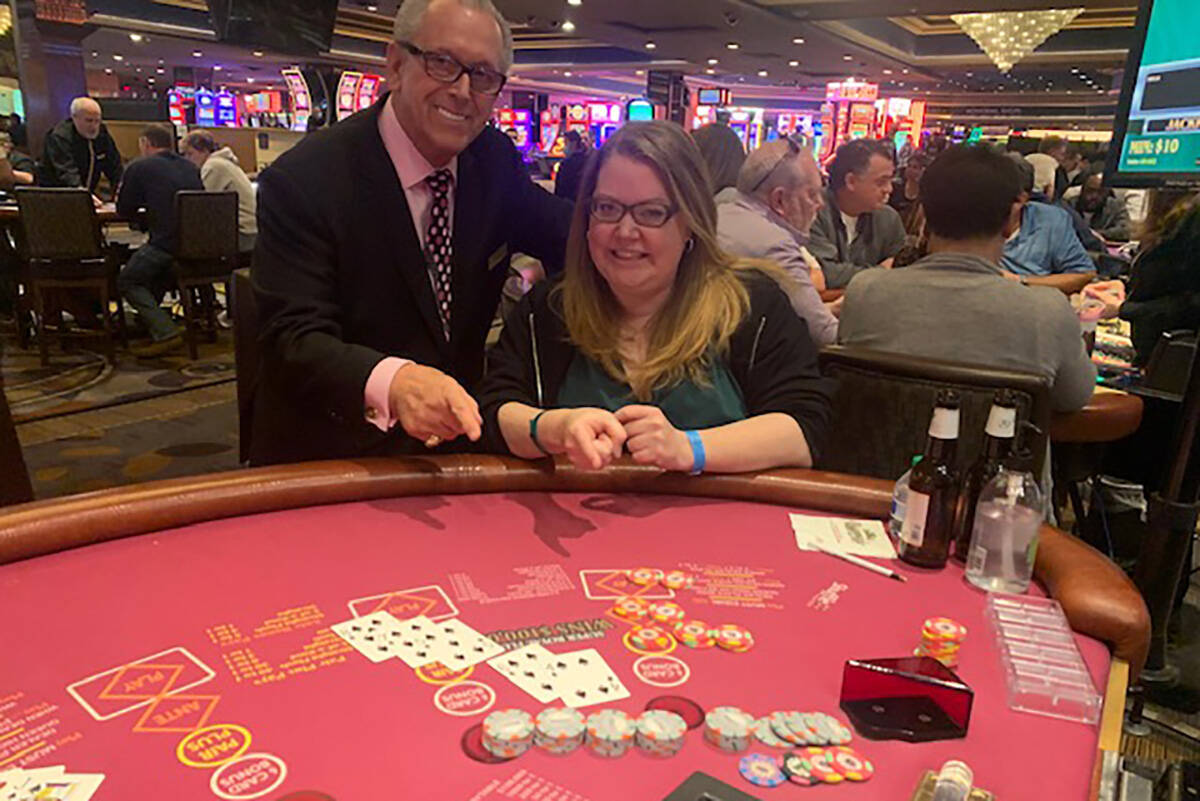 Denise Brewer, a visitor from Colorado, won more than $145,000 on Sunday at Bally's. (Allied Ma ...