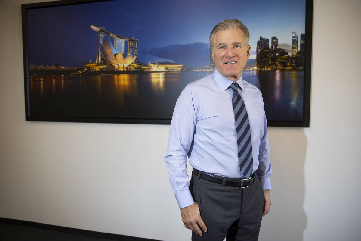 Las Vegas Sands CEO Rob Goldstein poses for a portrait at the company’s headquarters in ...