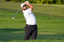 Jon Rahm, of Spain, hits a shot from the 16th fairway during the first round of the Arnold Palm ...