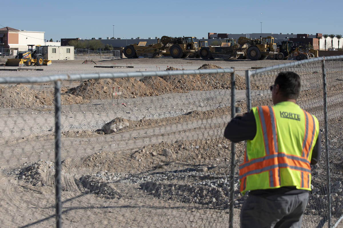 Construction is underway at a site where Canadian developer Beedie is underway on a two-buildin ...