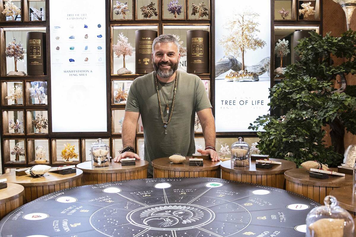 Vladi Bergman, founder and CEO of Karma and Luck poses for a photo at his retail store on Thurs ...