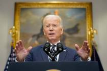 President Joe Biden announces that along with the European Union and the Group of Seven countri ...