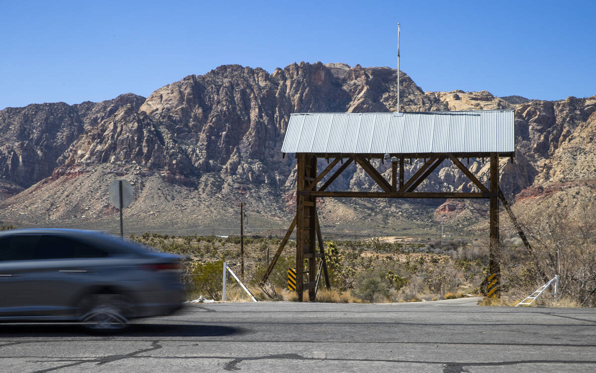 The former Bonnie Springs Ranch entrance leads to the construction site of The Reserve at Red R ...