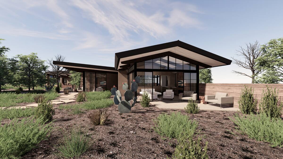 An artist's rendering of a house at The Reserve at Red Rock Canyon, a new luxury housing develo ...
