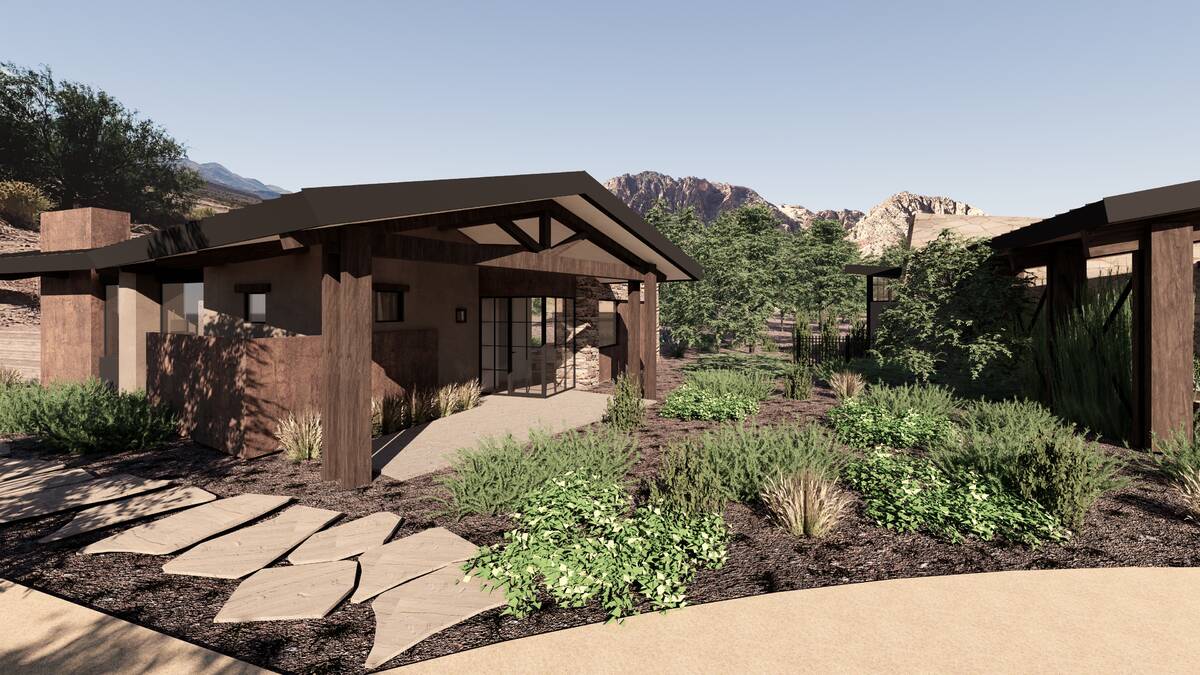 An artist's rendering of a house at The Reserve at Red Rock Canyon, a new luxury housing develo ...