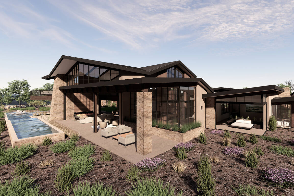 An artist's rendering of a house at The Reserve at Red Rock Canyon, a new luxury housing develo ...