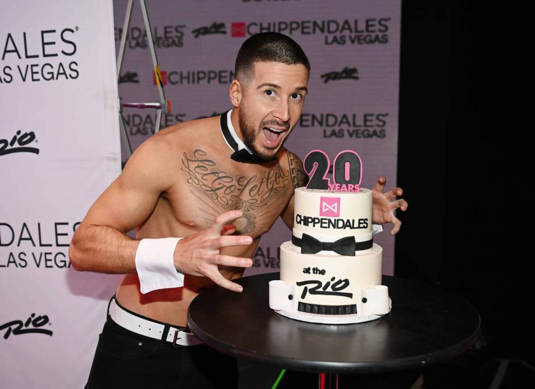 Actor Vinny Guadagnino celebrates Chippendales 20th Anniversary at Rio All-Suite Hotel & Casin ...
