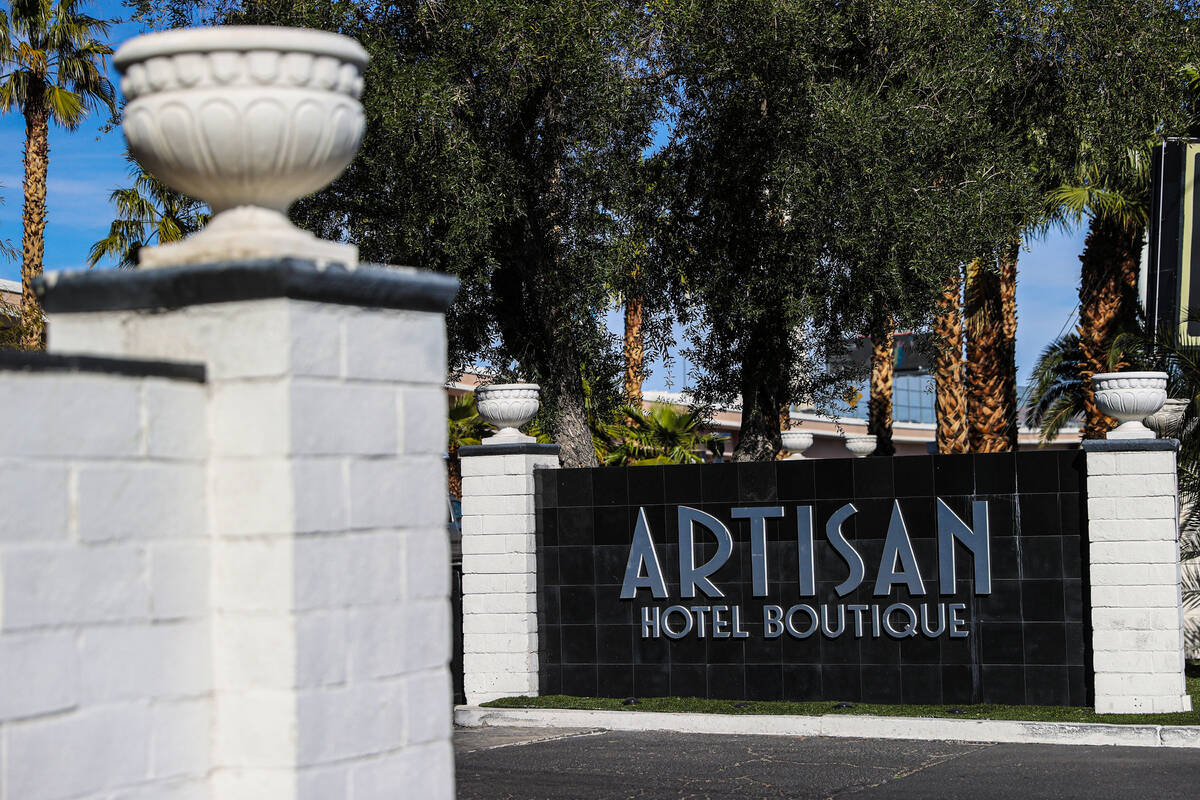 The Artisan Hotel Boutique on Monday, March 14, 2022, in Las Vegas. (Benjamin Hager/Las Vegas R ...