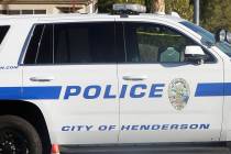 Henderson Police car. (Bizuayehu Tesfaye/Las Vegas Review-Journal) Follow @bizutesfaye