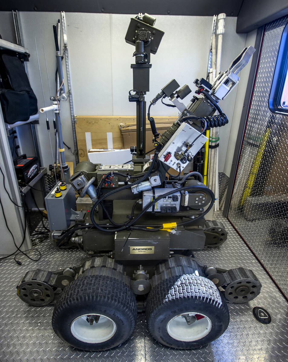 The Mark 5 robot is the largest currently employed by the Las Vegas Fire & Rescue Bomb Squa ...