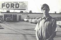 Gary Ackerman poses in front of a Gaudin Motor Company dealership in 1970. (Gaudin Motor Company)