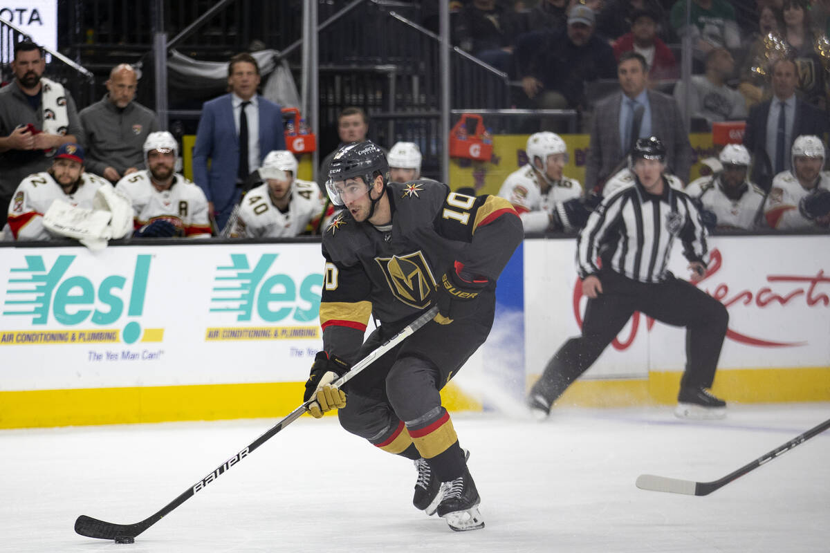 Golden Knights' Jack Eichel bounces back from massive hit, notches