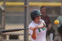 Palo Verde’s Cameron Lauretta is shown hitting during a high school softball game Tuesday, Ma ...