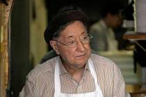 Dominico DeMarco works at his pizza parlour, DiFara's, in New York, Thursday, March 13, 2008. ...