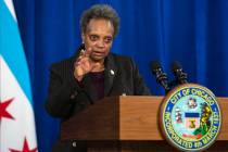 In this Dec. 17, 2020, file photo, Chicago Mayor Lori Lightfoot speaks during a news conference ...