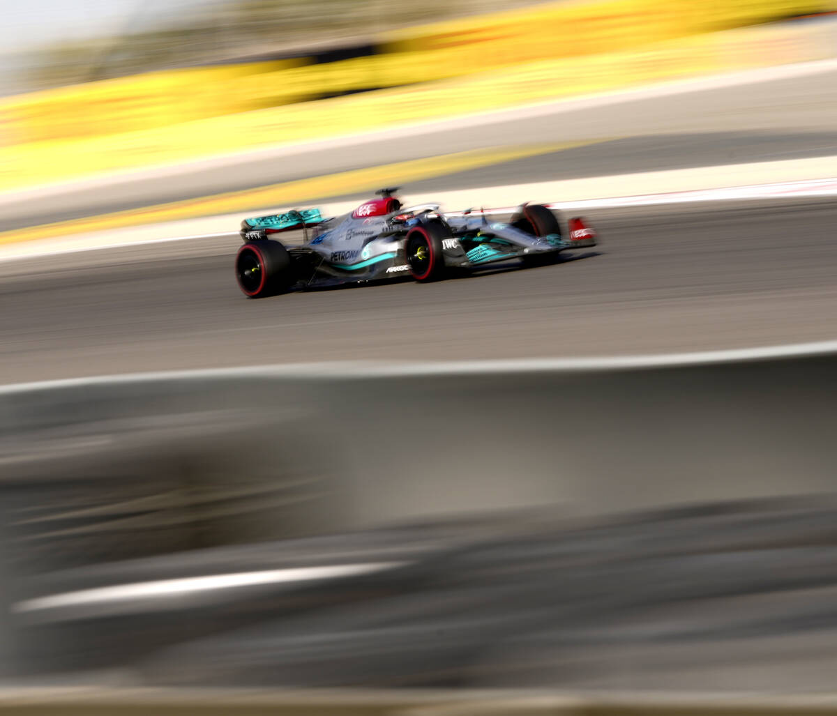 Mercedes driver Lewis Hamilton of Britain steers his car during the first free practice at the ...