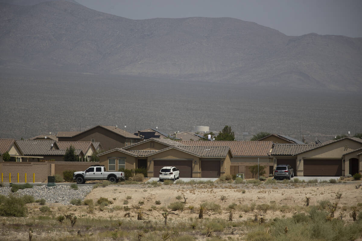 The Burson Ranch community in Pahrump, Wednesday, Aug. 11, 2021. (Erik Verduzco / Las Vegas Rev ...