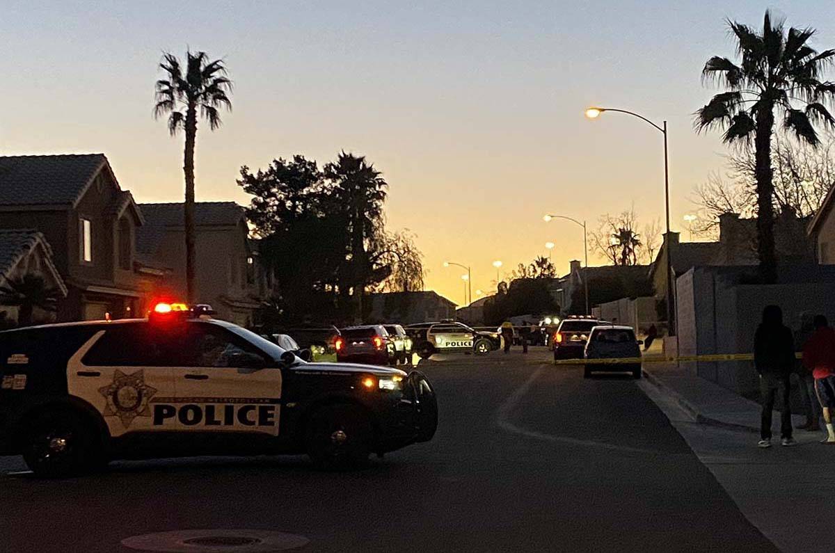 Las Vegas police are investigating a homicide in the 2900 block of Seasons Avenue. (Glenn Puit)