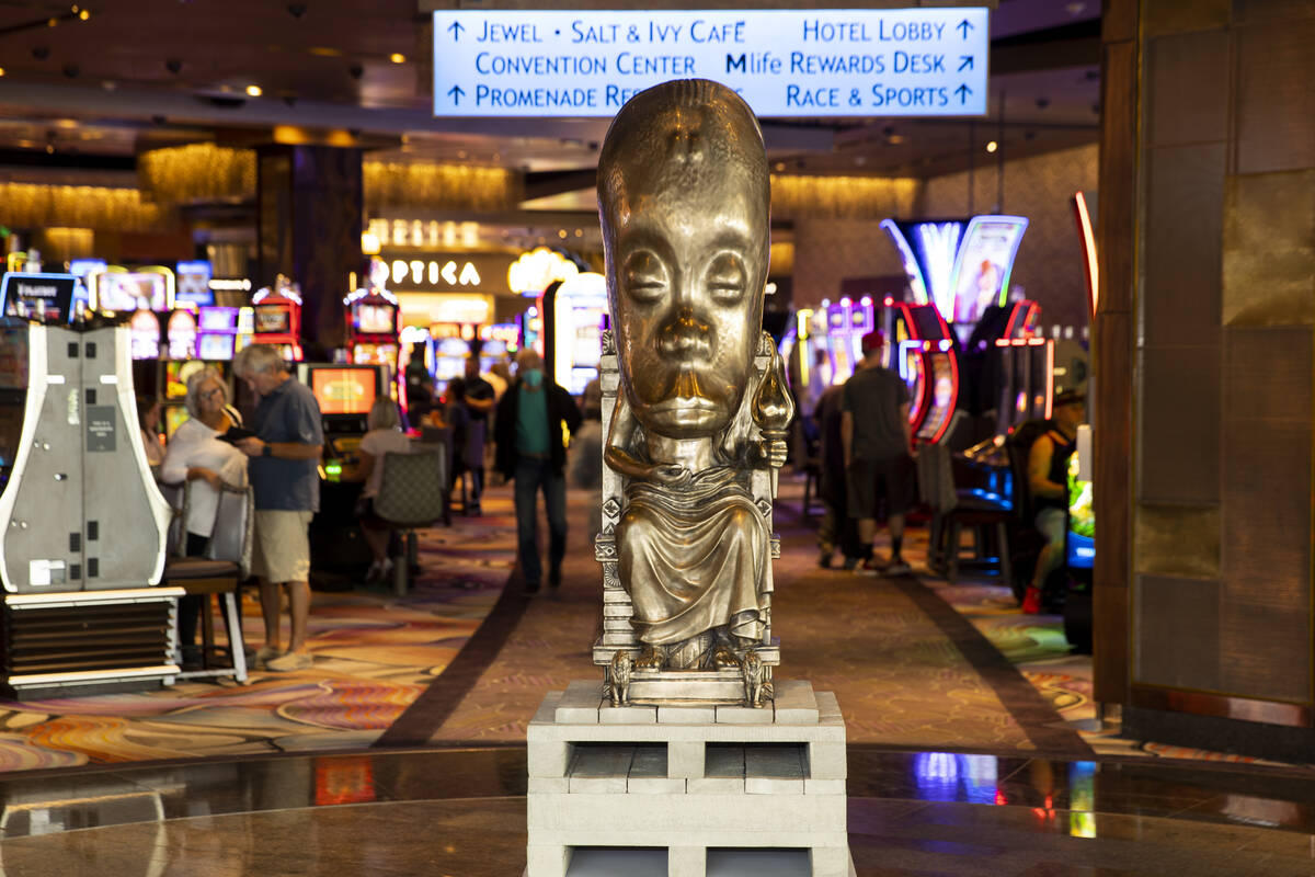Sanford Biggers’ “Oracle” is seen at the Aria in Las Vegas. (Erik Verduzco / Las Vegas Re ...