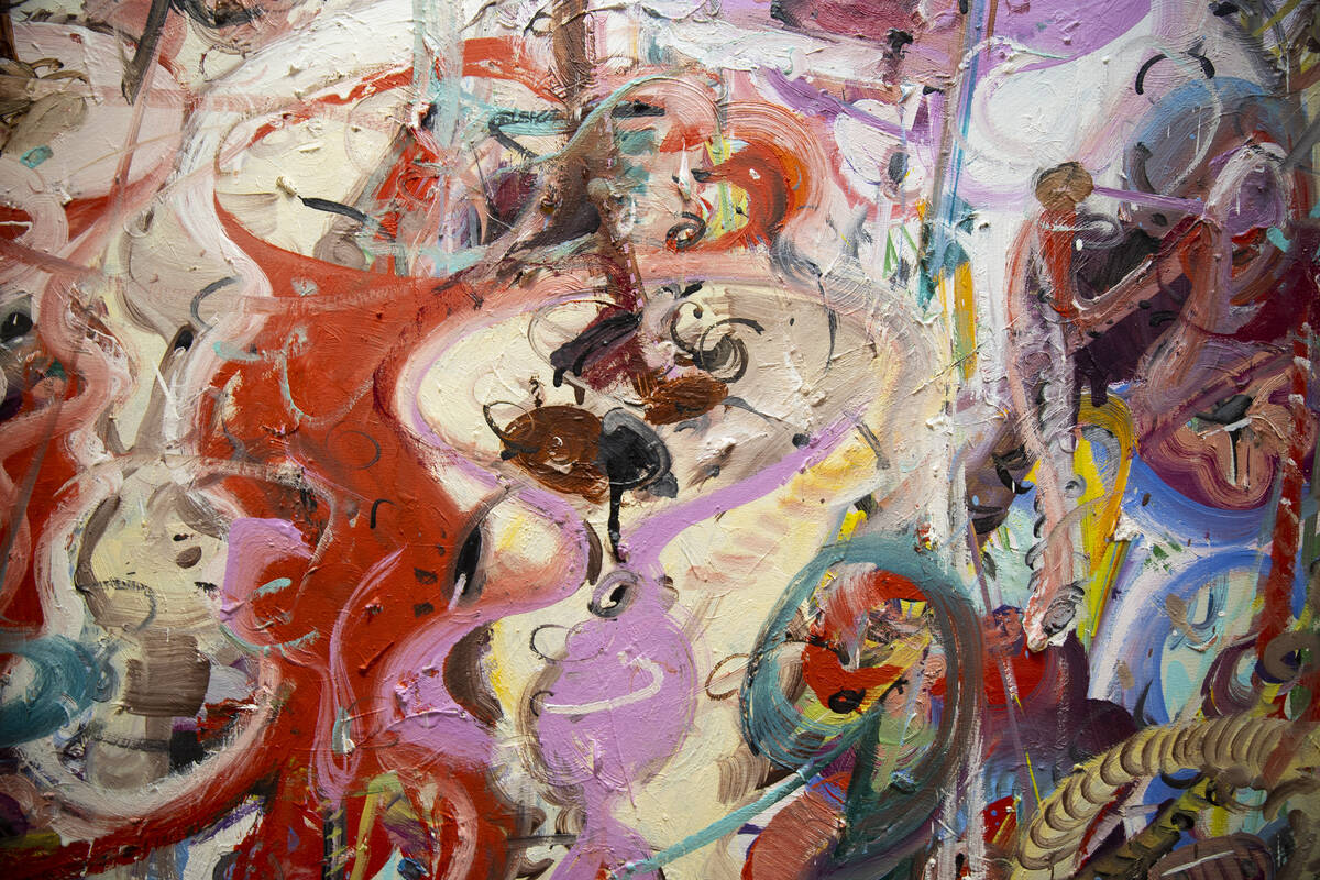 Tomas Esson’s “Anestesia” is on display at the Bellagio. (Erik Verduzco / Las Vegas Revie ...