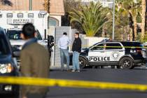 Las Vegas police investigate a homicide after a woman shot and killed her ex-boyfriend on the 2 ...