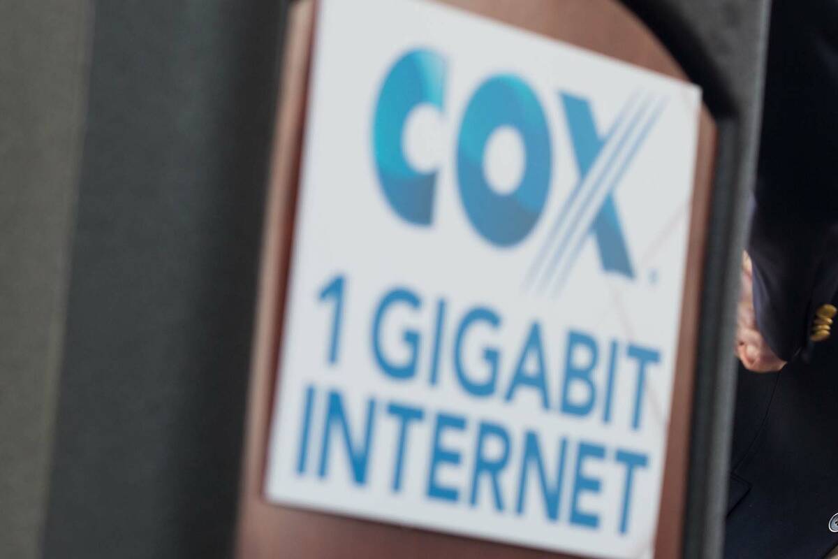 Cox is reporting an outage in Las Vegas Friday morning. (Las Vegas Review-Journal, file)