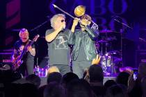 Sammy Hagar and Trombone Shorty perform at The Strat Theater on Wednesday, March 23, 2022. (Joh ...