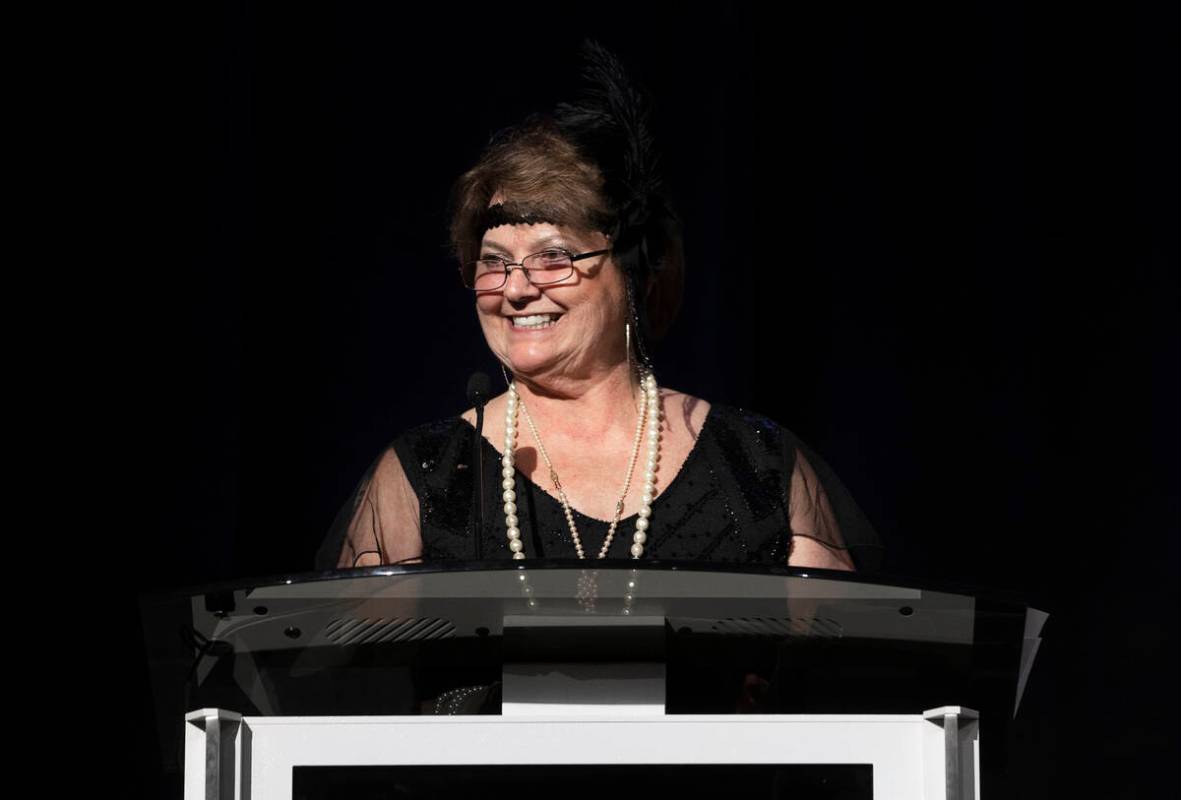 Lifetime Community Achievement Award honoree Judy Beal speaks during the 19th annual Junior Lea ...