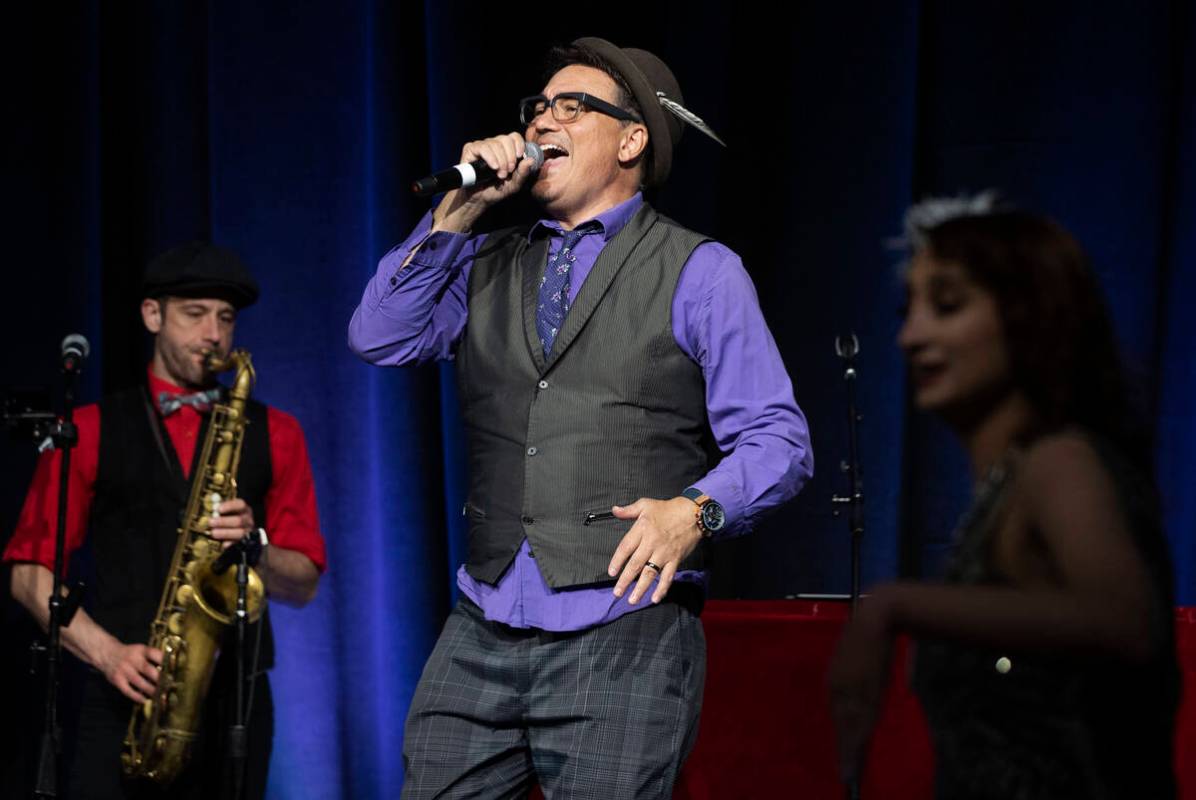 The Shaun DeGraff Band performs during the 19th annual Junior League of Las Vegas “Paint The ...