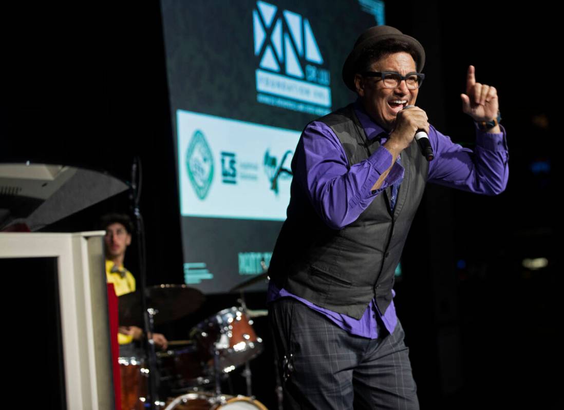 The Shaun DeGraff Band performs during the 19th annual Junior League of Las Vegas “Paint The ...