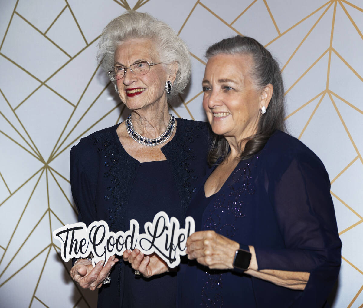 Carol Kolberg, left, and daughter Beth attend the 19th annual Junior League of Las Vegas “Pai ...