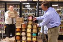 Blue Bell Creameries executives, Branch Manager Randy Murley, left, and Regional Manager Andy L ...