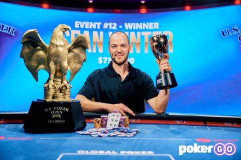 Sean Winter is the 2022 U.S. Poker Open champion after winning the final two events of the 12-t ...