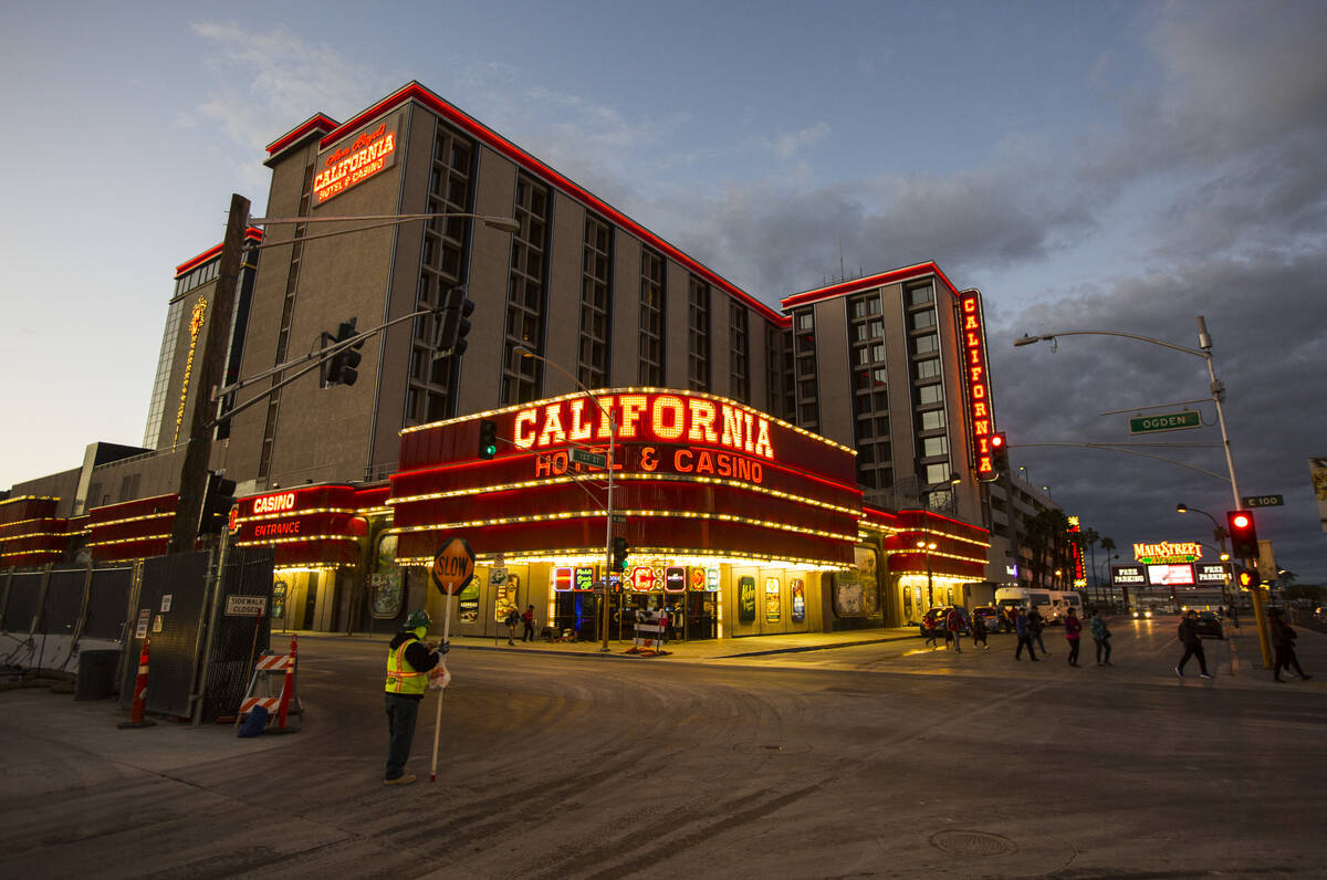 The California Hotel in downtown Las Vegas on Tuesday, March 12, 2019. (Chase Stevens/Las Vegas ...