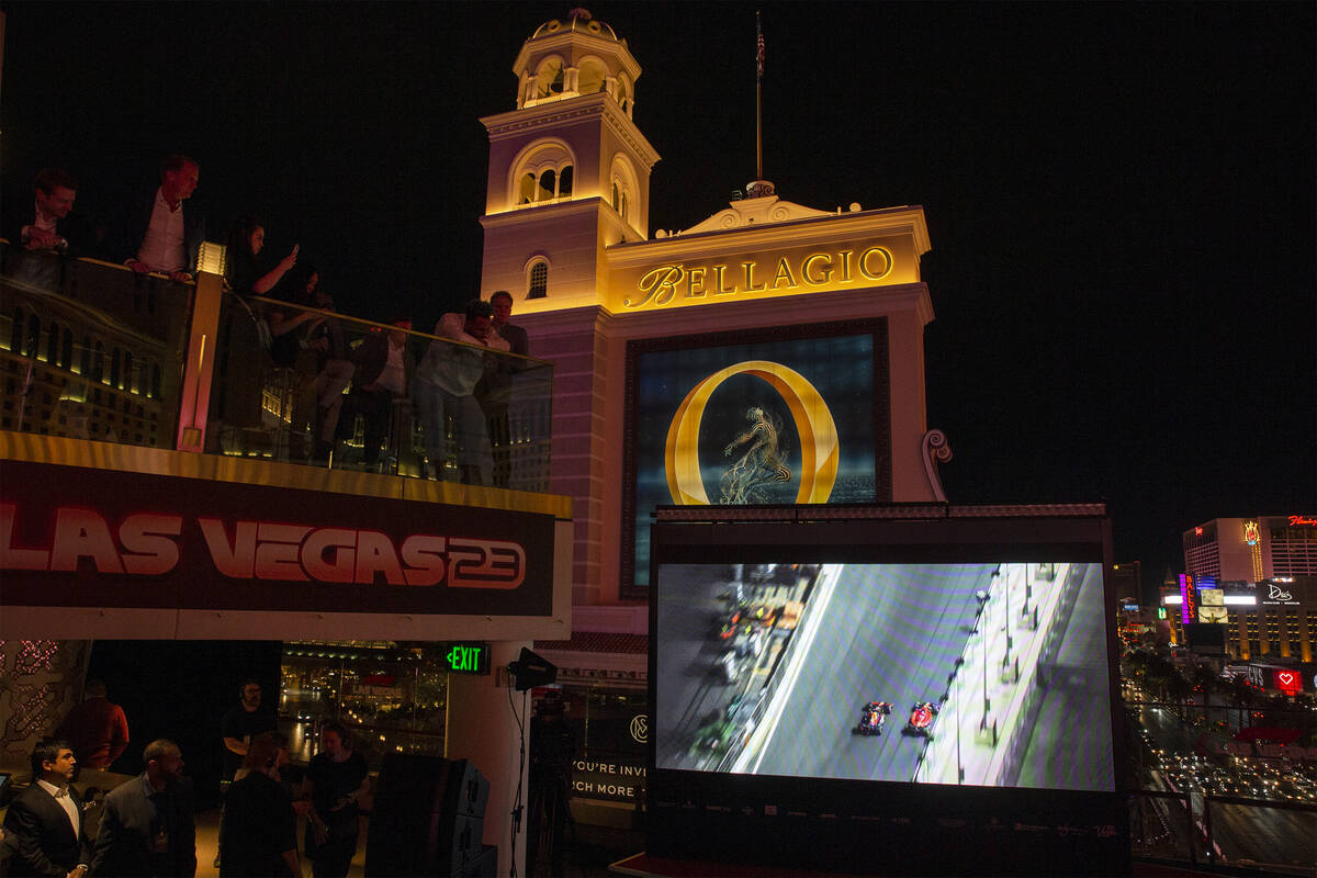 A news conference to announce Formula One racing’s Las Vegas Strip 2023 debut takes plac ...