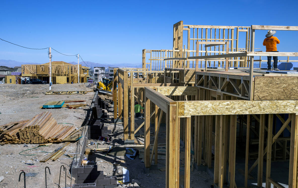 Moro Rock townhomes under construction near West Kindle Corner Avenue and North Desert Foothill ...
