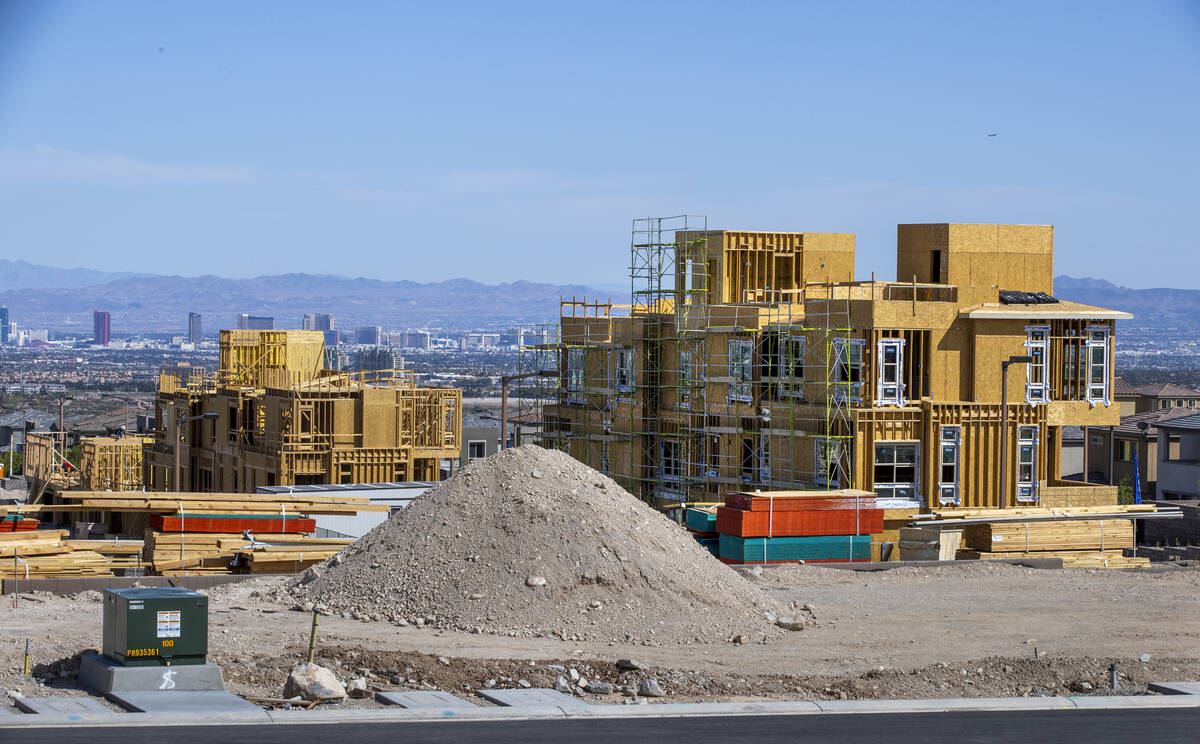 Cordillera luxury townhomes under construction near West Kindle Corner Avenue and North Kettle ...