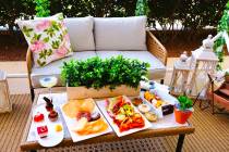 Finger-friendly dishes served alfresco at Spring at the Terrace, Green Valley Ranch Resort Spa ...