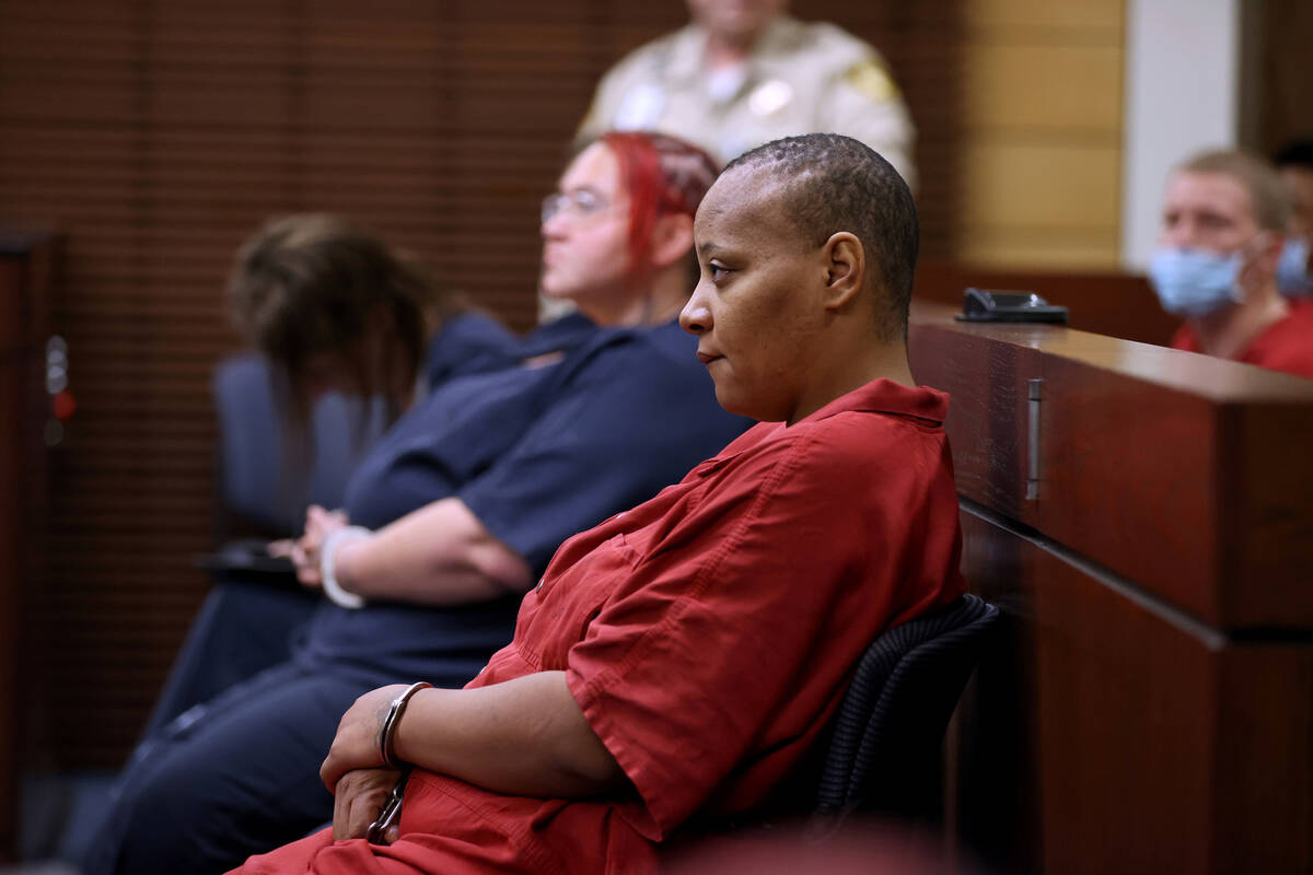 Fatima Mitchell, 36, appears in Henderson Justice Court Thursday, March 31, 2022. Mitchell is a ...